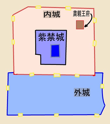 清朝王府の存在位置