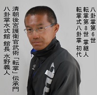 八卦掌水式門代表・水野義人の写真